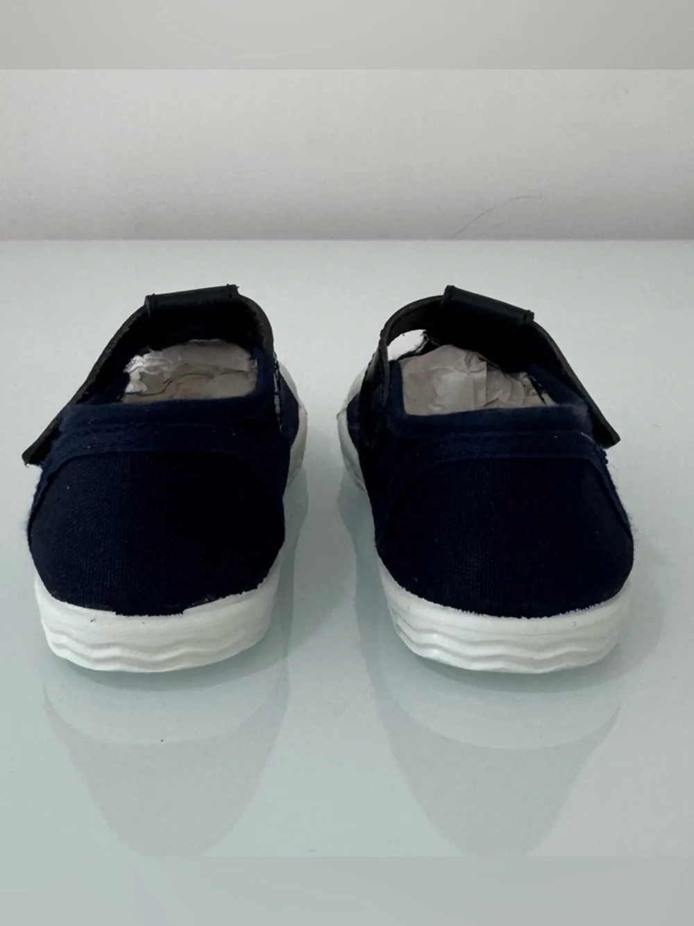 Jacadi Paris Navy and White Baby Shoes, NWOT, US Size 5